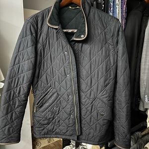 Barbour military quilted jacket blue
